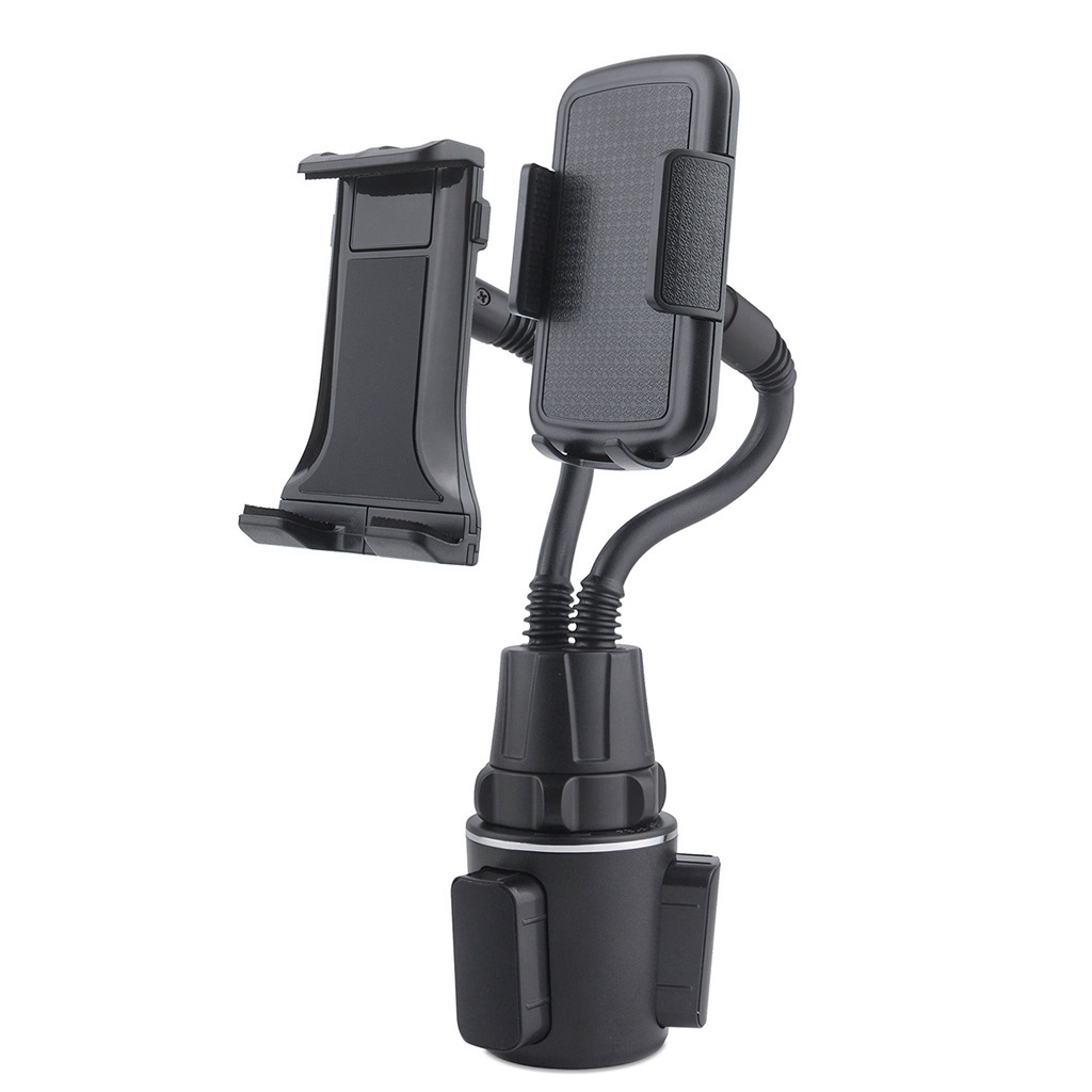 Portavasos de coche para teléfono móvil, soporte de altura de ángulo ajustable de 360 grados para iphone y Samsung de 3,5-6,7 pulgadas: C