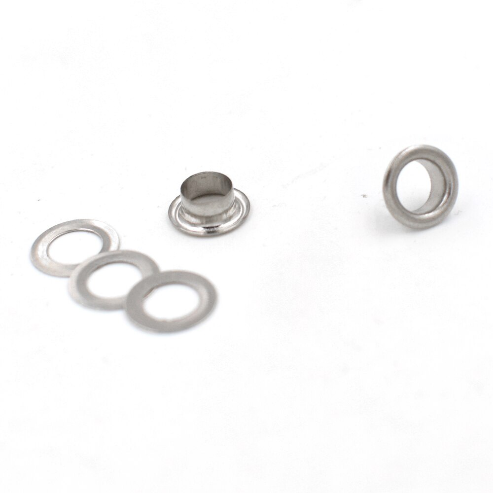 Œillets métalliques de 6mm de diamètre intérieur, 200 ensembles de trous de boîte à chaussures atmosphérique, trous de cordon en tissu auvent, œillets boutons Rivets
