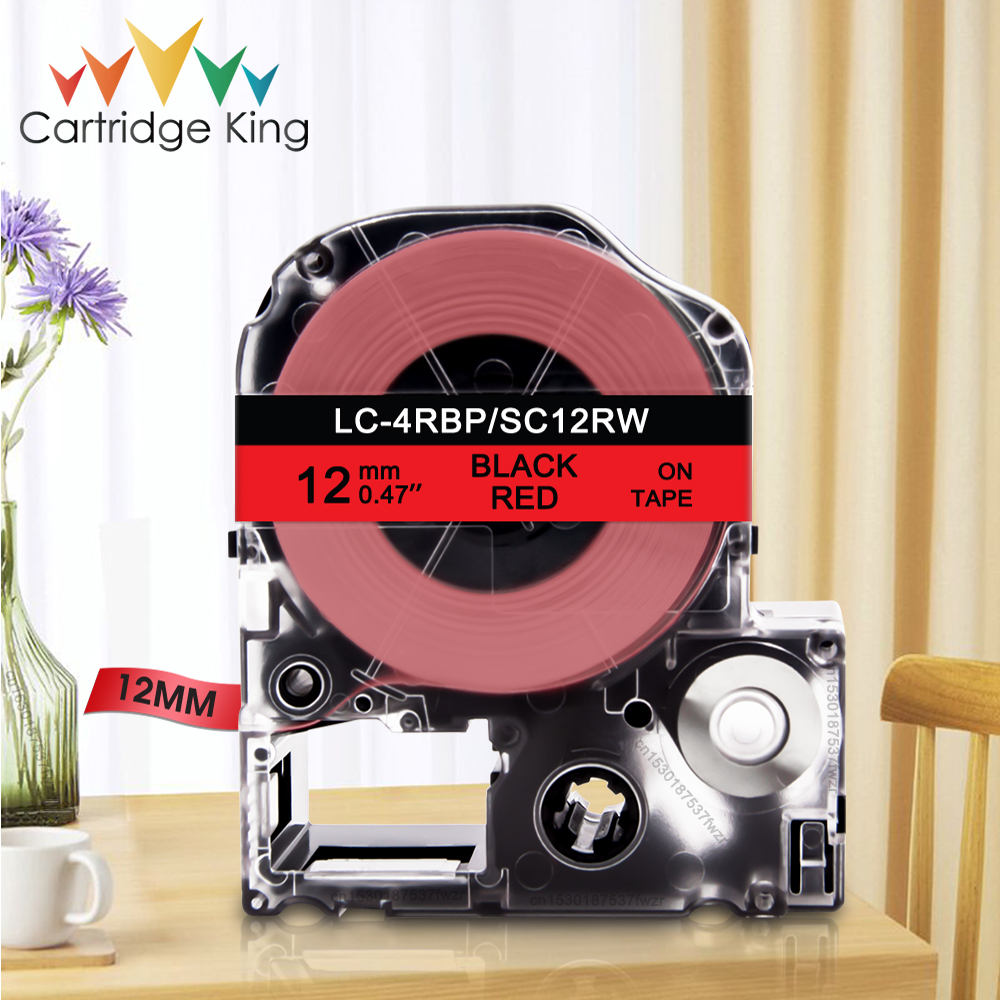 6/9/12mm Replace for Epson Label Tape SS12KW SS9KW SS6KW ST12KW LK-4WBN Compatible for Espon LW-300 LW-400 LW-600P LW-700 Maker
