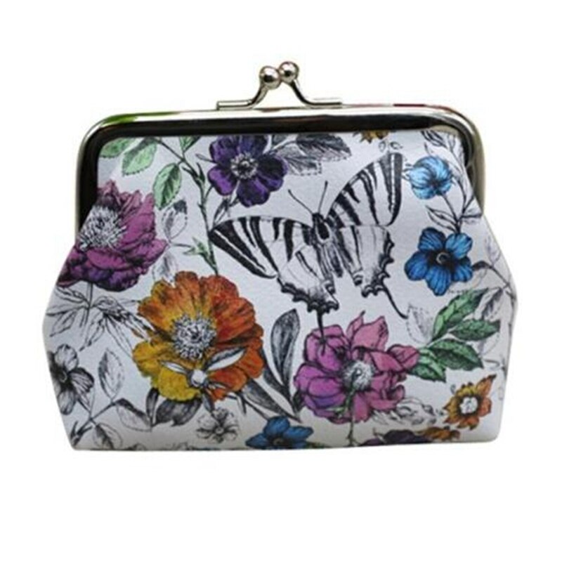 Mode Vlinder Print Vrouwen Portemonnee Creatieve Pu Leer Toevallige Kleine Portemonnee Draagbare Multifunctionele Portemonnees