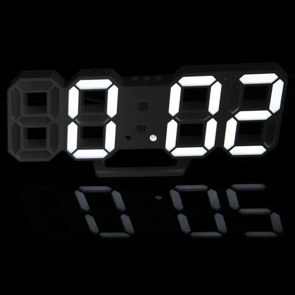 Moderne Wandklok Timer 3D Led Digitale Wandklok Temperatuur Klok