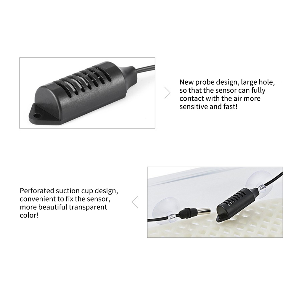 Digital temperatura e umidade medidor incubadora cão de estimação tartaruga incubação ovos sensor digital display lcd