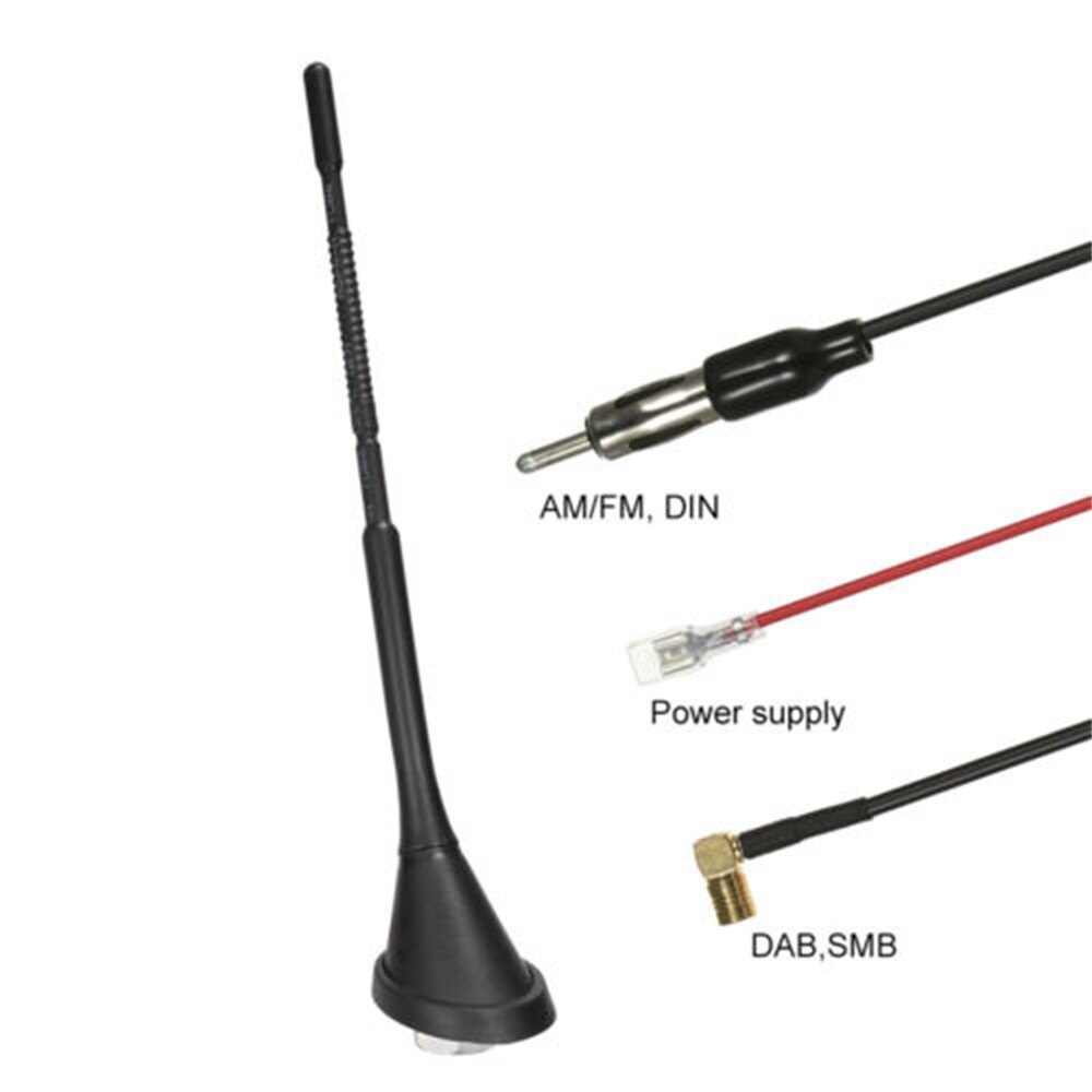 Universele Dak Mount Am Fm Radio Antenne Antenne Base Kit Actieve Versterkte Dab + Fm Radio Auto Antenne Antenne Mast auto Accessoires