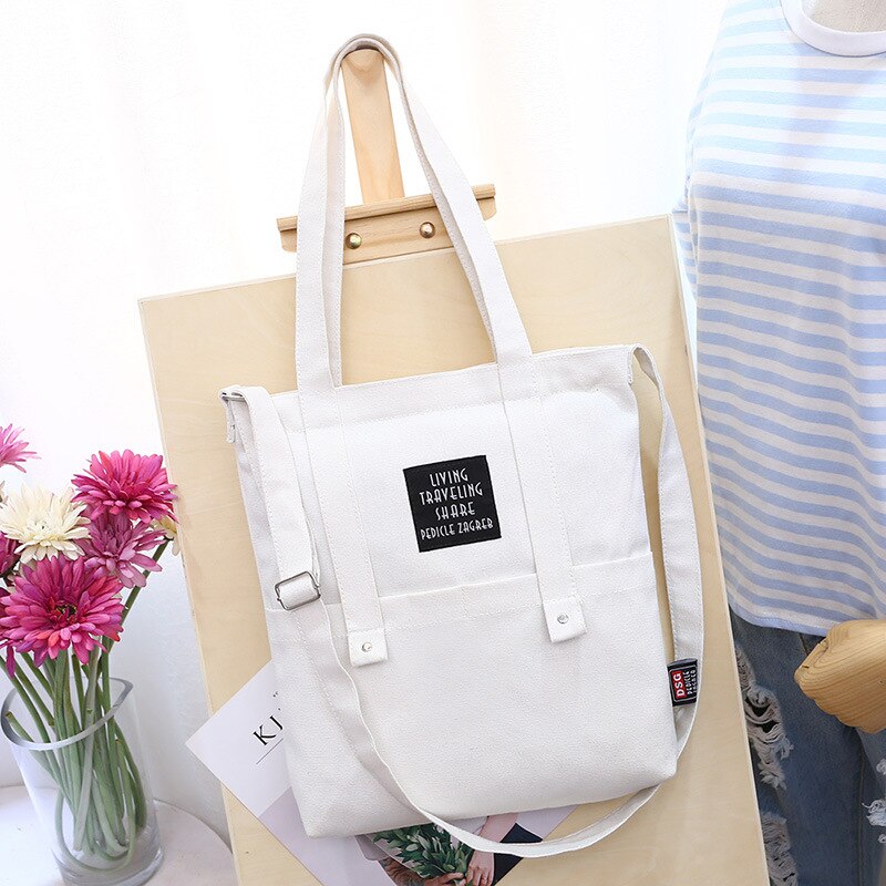 Herbruikbare Boodschappentas Mode Vrouwen Tassen Printing Eco Tas Cartoon Bolsa De Compras Shopper Schoudertassen: WHITE