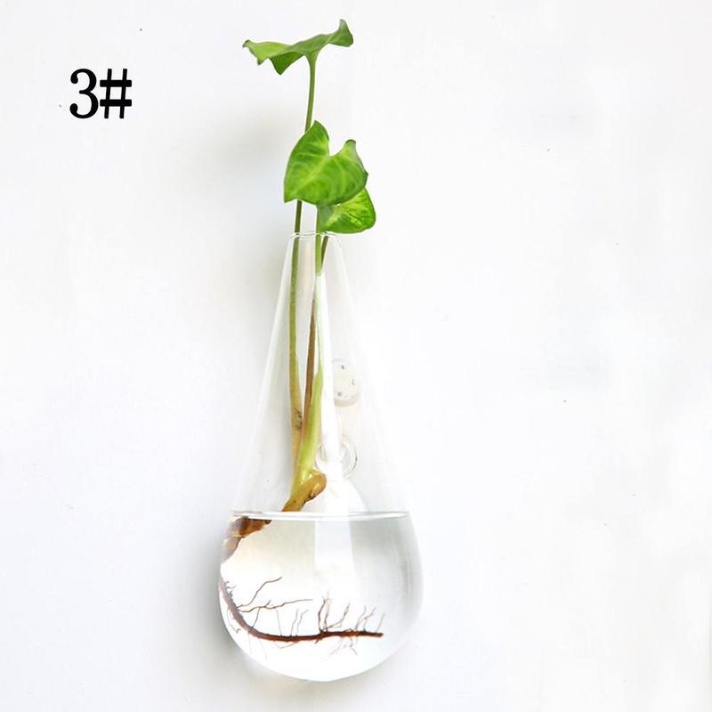 8 Shapes DIY Clear Hanging Glass Vase Flower Plants Terrarium Wall Fish Tank Aquarium Container Homw Decor: 3