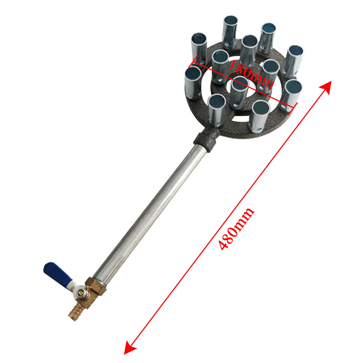 Quemador de gas portátil para cocina, estufa de gas natural licuado, propano, 5/7/9/12/18 agujeros, 1 ud.: Liquefied Gas 12hole