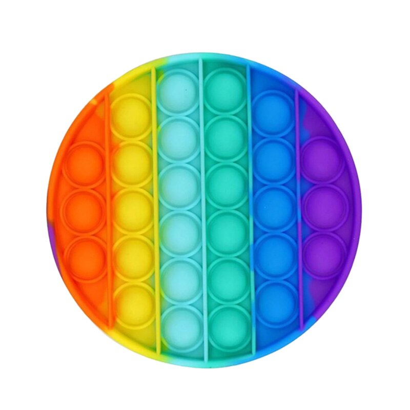 Regenbogen Pop Push Blase Zappeln Spielzeug Antistress Squeeze Sensorischen Spielzeug Relief Squishy Anti Stress Spielzeug Für Erwachsene Kinder: PL-302