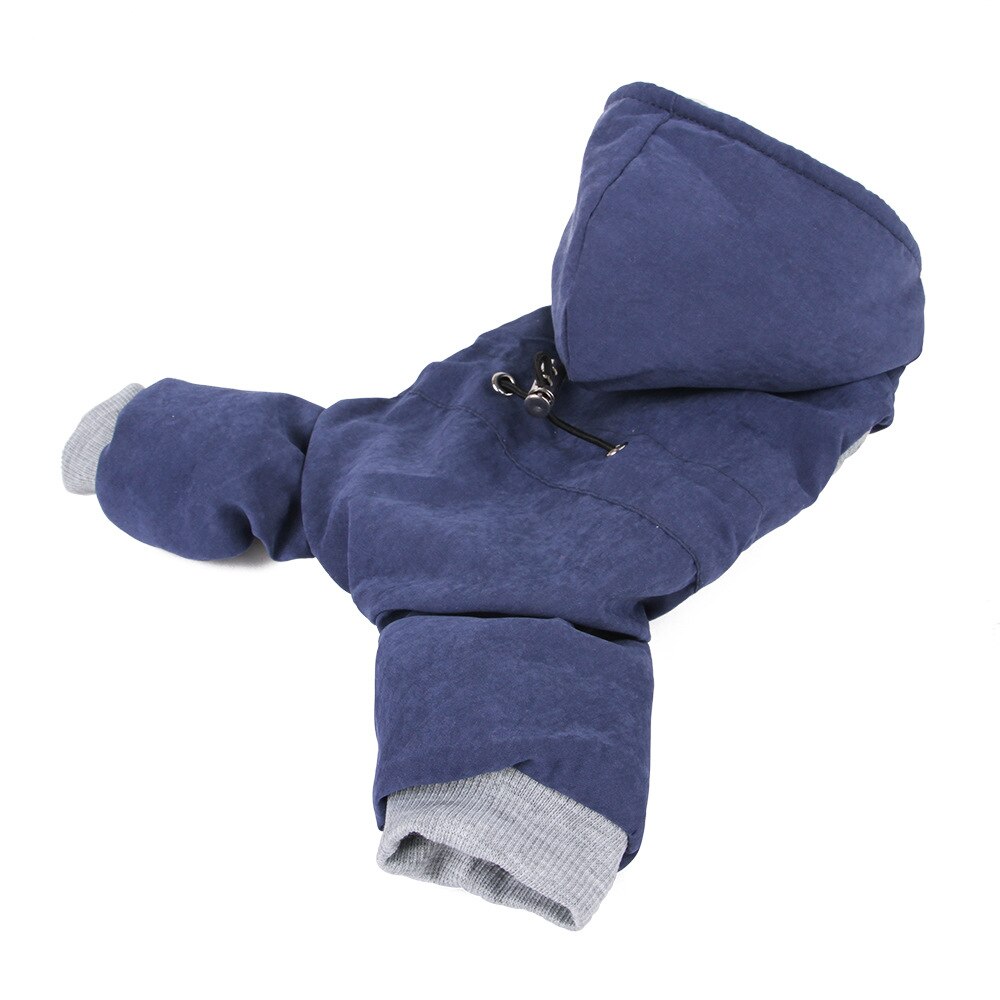 Hundetøj vinter  #6 størrelser kæledyr hund jumpsuit varm frakke jakke til små hunde chihuahua pink/marineblå hunde kæledyr tøj bukser: Marine blå / Xs