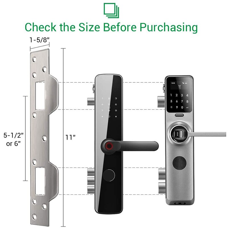 Plaque de sécurité de porte chaude plaque de renfort de porte double sécurité gâche plaque dispositifs de sécurité de porte D6