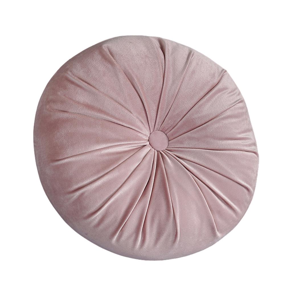 Europese Zitkussen Ronde Zitkussen Fluwelen Stof Effen Kleur Terug Kussen Sofa Kussen Bed Kussen Woondecoratie: Pink