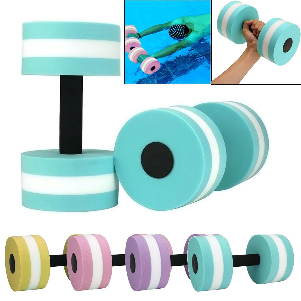 Haltères flottants en mousse d'eau, 1 paire, barres à main, exercices de résistance en piscine, Yoga, Fitness
