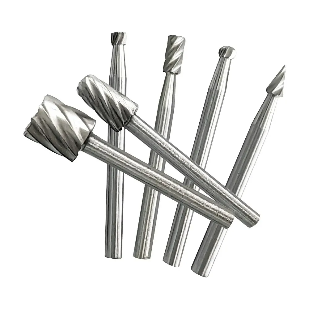 Juego de herramientas eléctricas de pulido y recorte de carpintero, cabezal de molienda de Lima rotativa pequeña de acero de alta velocidad para carpintería, 6 uds.