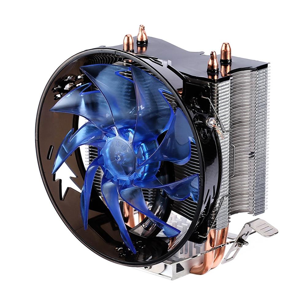 Rød og blå cpu kjøligere kobber dobbelt varmepipe cpu radiator rote tårn cpu fan til intel 775/1155/1156/1151/1150/1366 amd: Blå