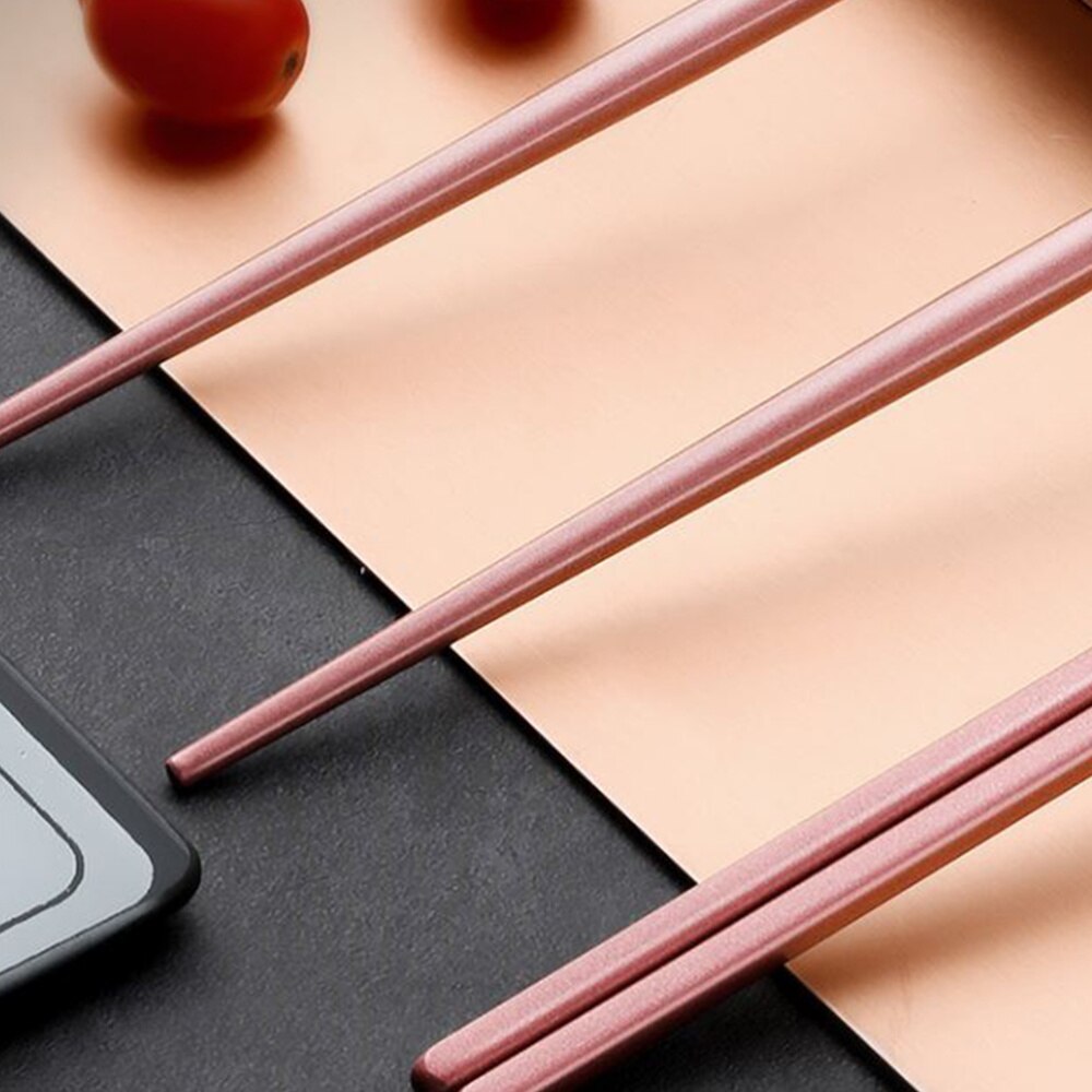 Flatware Set Stainless Steel Reusable Utensils Spoon Chopsticks Storage Case Kit for Camping Picnic Travel