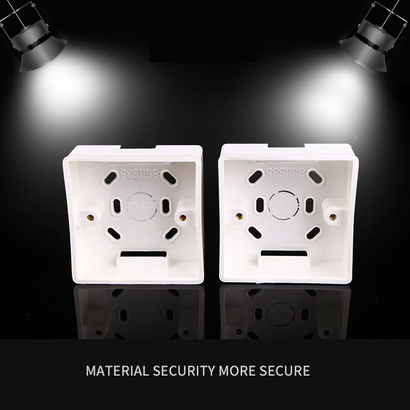 Bottom Box Outlet 86mm back White Wall Box Plastic Flame retardant materia Universal Mounting Socket/exit button,min:1pcs