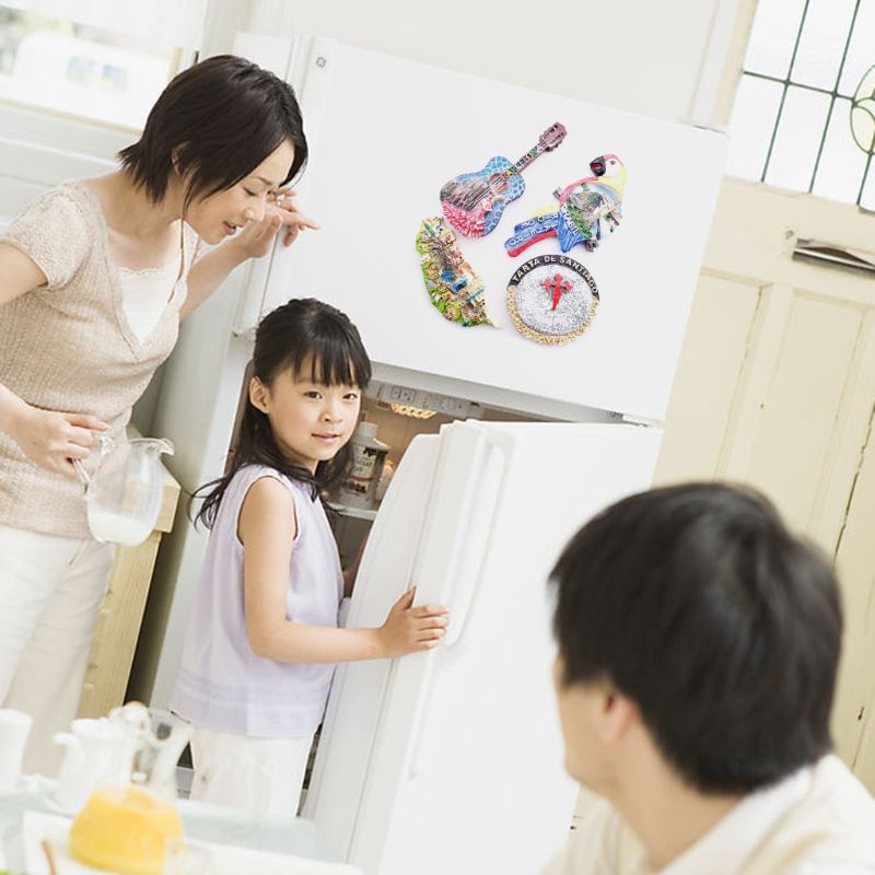 3D Resin Fridge Magnet Taiwan Brazil Chile Spain Tourist Souvenir Refrigerator Magnetic Decals Sticker DIY Home Decoration