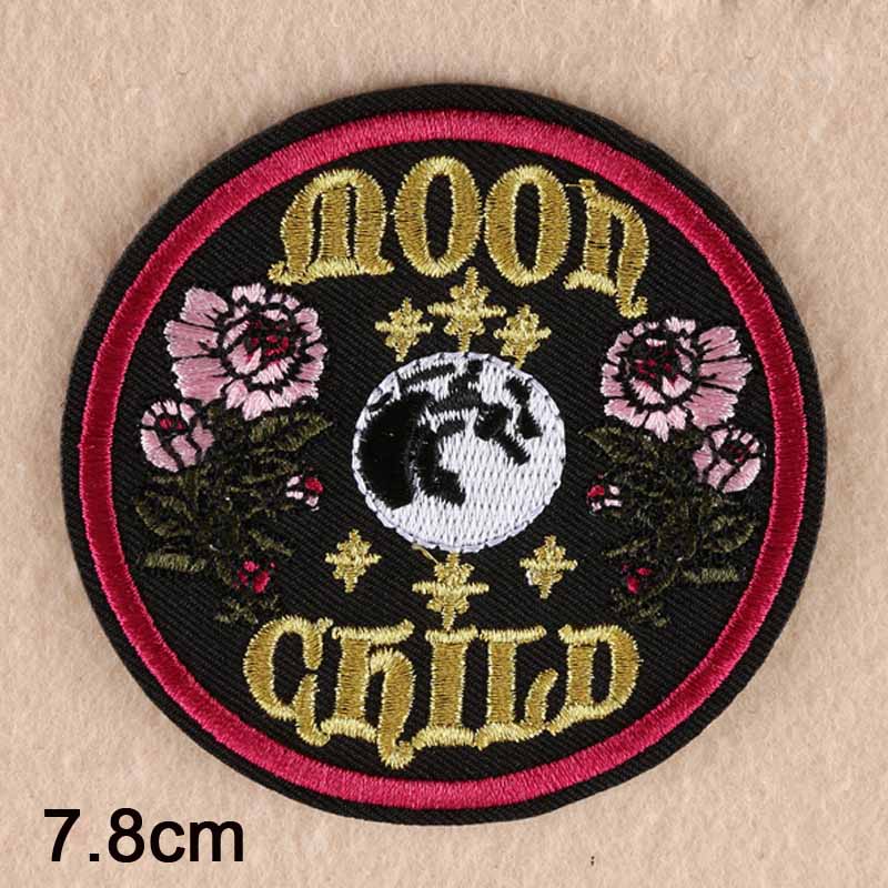 Maan Ijzer Op Patch Kleding Patch Voor Kleding Jongens Geborduurd Borduurwerk Patch Kleding Accessoires