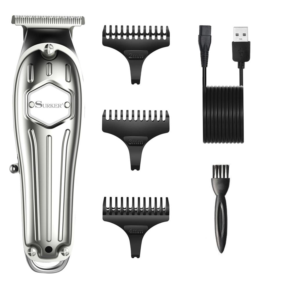 Surker All Metal Hair Clippers Men Cordless Hair Trimmer Maquina Cortar Pelo Haircut LCD Display Hairdresser: I9