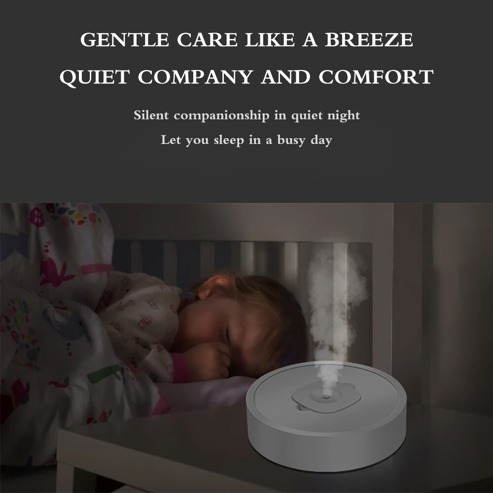Air Humidifier With UV Disinfection Light Beads Mute Intelligently Movable Cool-Mist Maker Home Car Essential Oil Disinfectant