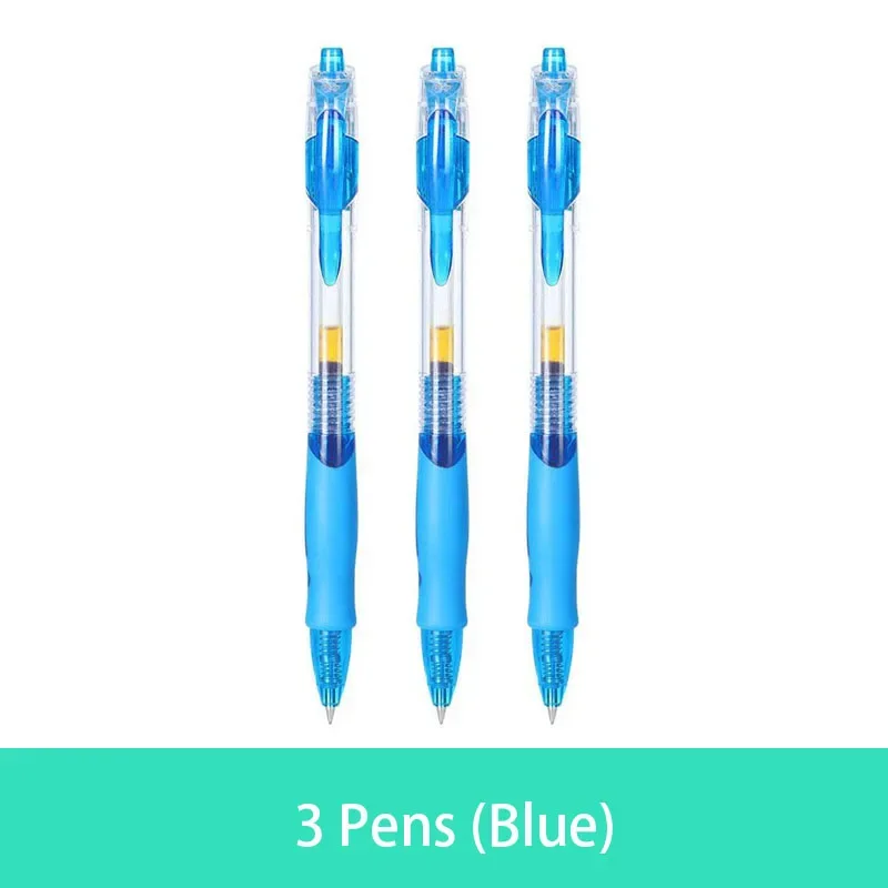 Wysuwany zestaw długopisów żelowych 0,5 mm czarny/czerwony/niebieski długopis o dużej pojemności uchwyt wymienne wkłady pręt szkolne artykuły biurowe: zgniły zielony