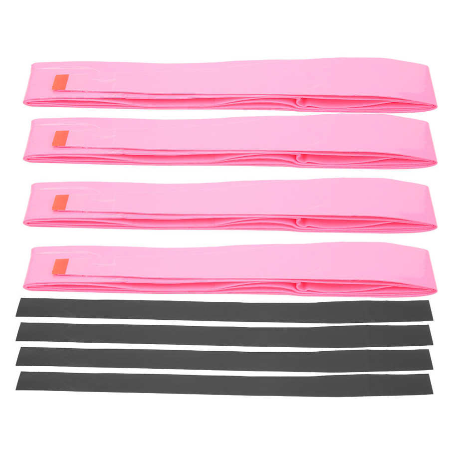 Raqueta Grip 4 Uds raqueta para niños cinta de agarre cubierto de alta adherencia mechas sudoración suministros antideslizantes: Rosa