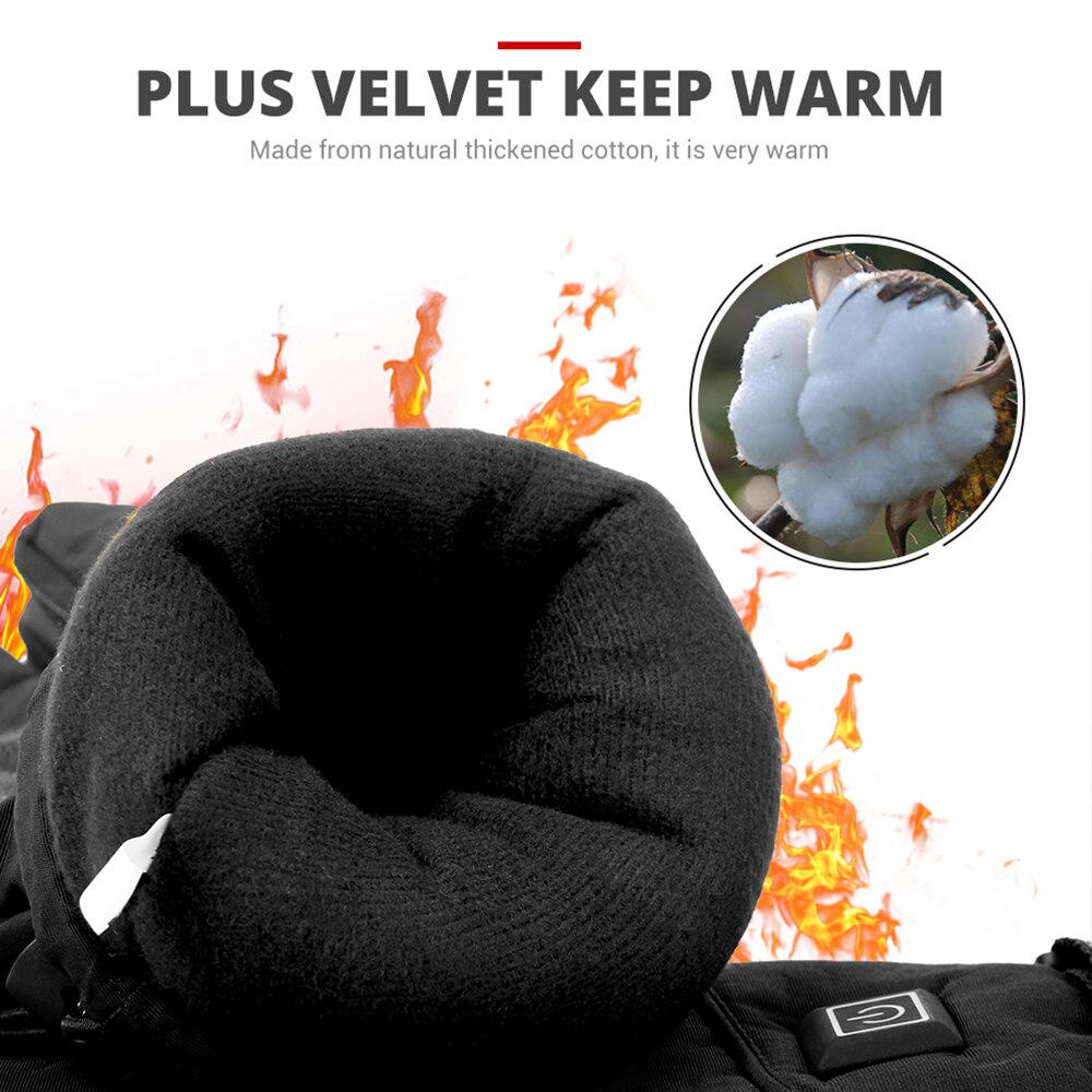 Waterdichte motorhandschoenen, verwarmde handschoenen, usb handwarmer, elektrische, op batterijen werkende, thermische verwarmde handschoenen