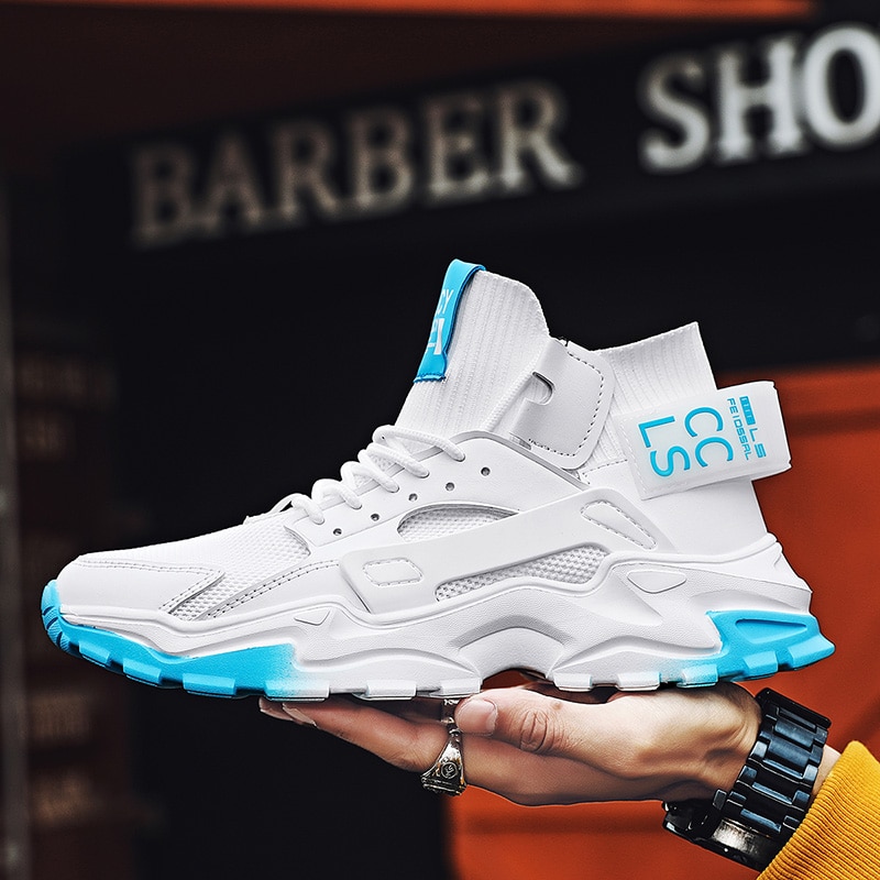 Hoge Top Mannen Sok Sneakers Mannen Casual Schoenen Ademende Mannen Schoenen Non-Slip Comfortabele Schoeisel Trend Zapatillas mand
