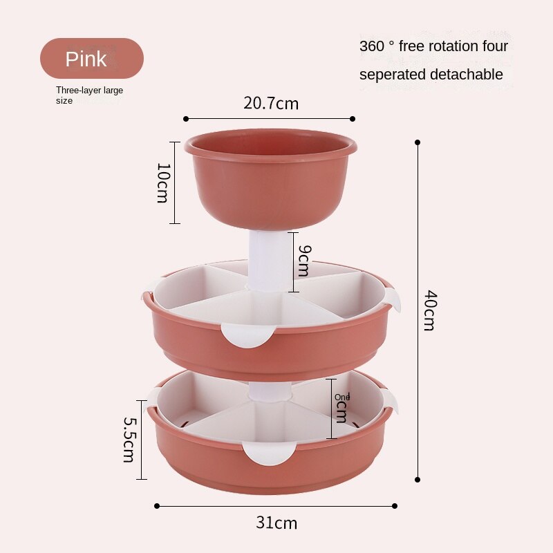 Pot Food Plate Vegetable Platter Kitchen Plastic Household Three-Layer Washing Basin Drain Basket Fruit Plate Side Dish