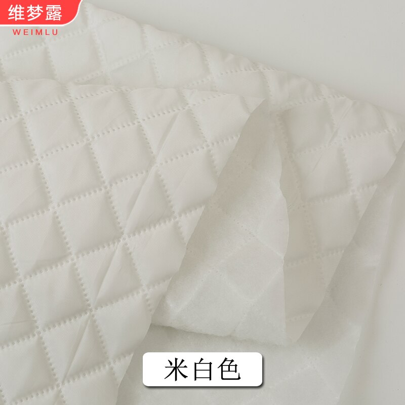 Voering Stof Gewatteerde Verdikte Katoen Wollen Jas Kleding Jas Brokaat Voor Naaien Herfst En Winter Diy Zwart Wit Polyester: Off white