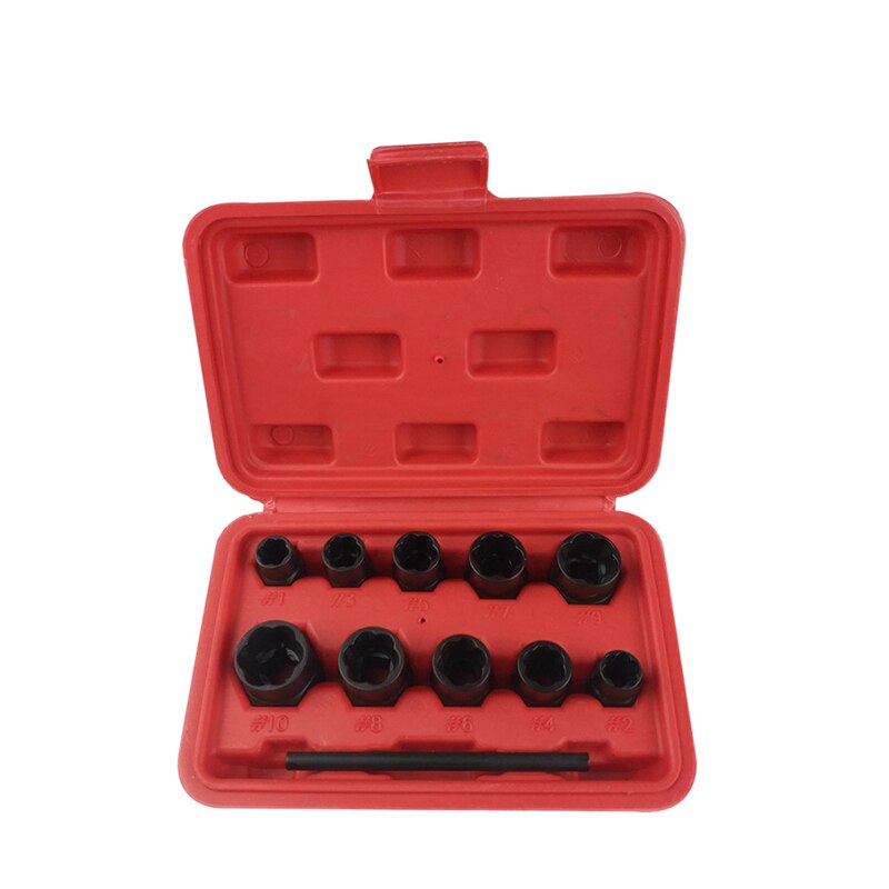 Nut Extractor Metric High Hardness Wear and Tear Nut Removal Tool Repair Kit Home Kit Tool 11PC/Set: Default Title