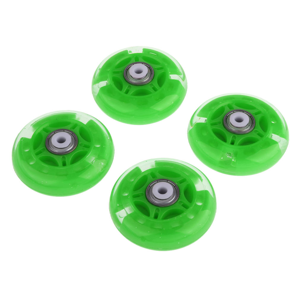 4Pcs Inline Sliding Flash PU Roller Skate Wheels for Skating Shoes