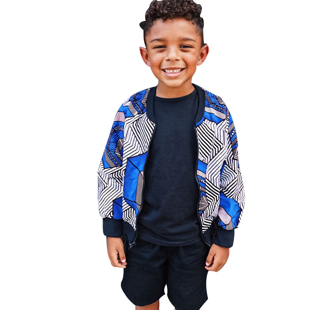 Dashiki African Children's Jacket Autumn Spring Windproof Boys Girls Jackets Coat Children Windbreakers Kids Autumn Outwear