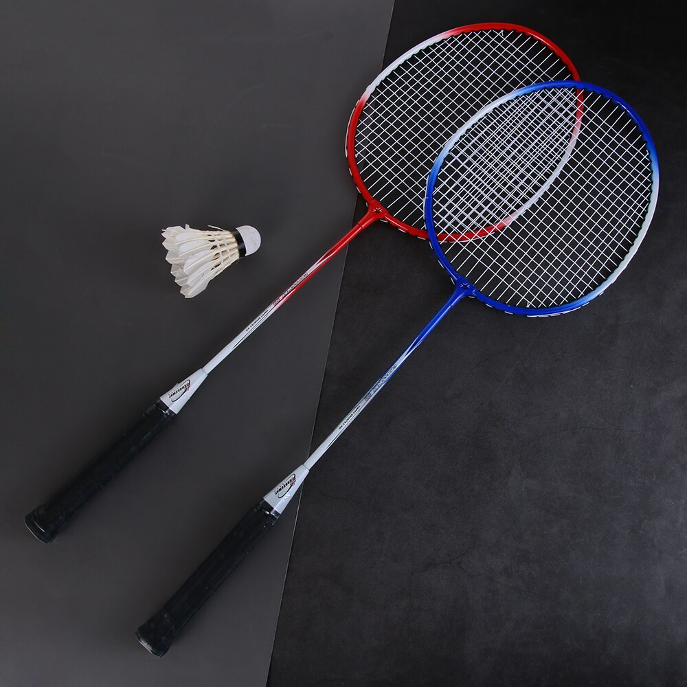 1 ensemble Kit de Badminton 2 pièces raquettes + 2 pièces volant + sac de transport intérieur extérieur jeu décontracté jeu sport accessoire