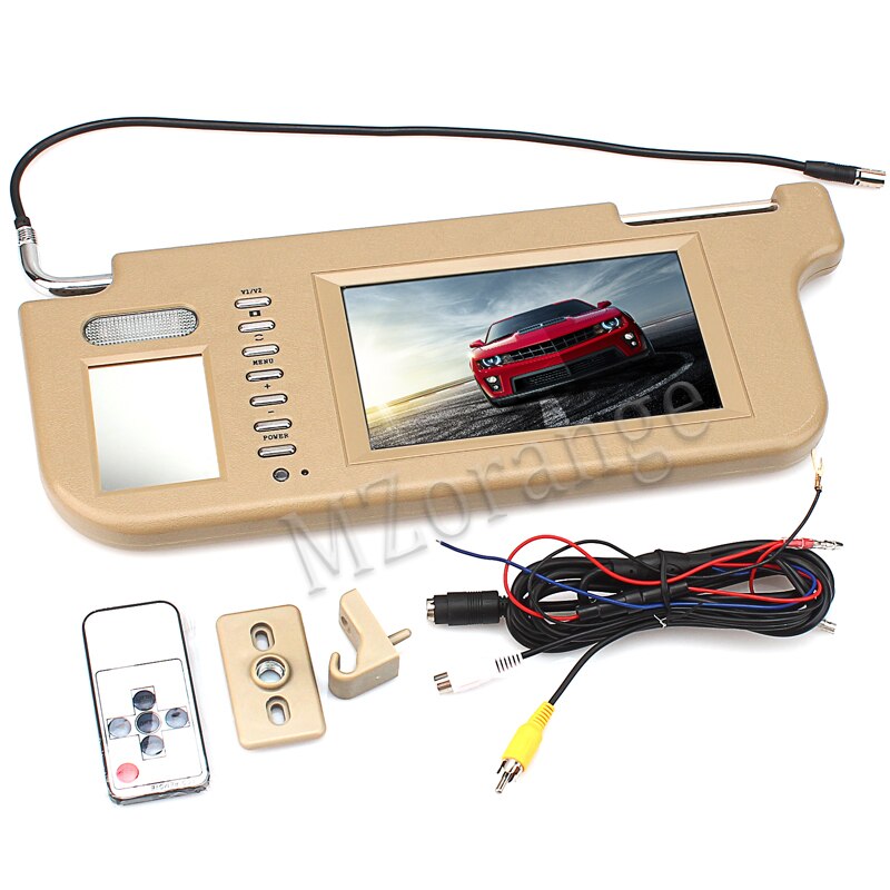 car sun visor monitor sun visor car display Monitor 1 pc 7 inch TFT LCD Car Sun Visor Display Rearview Mirror Retrovisor