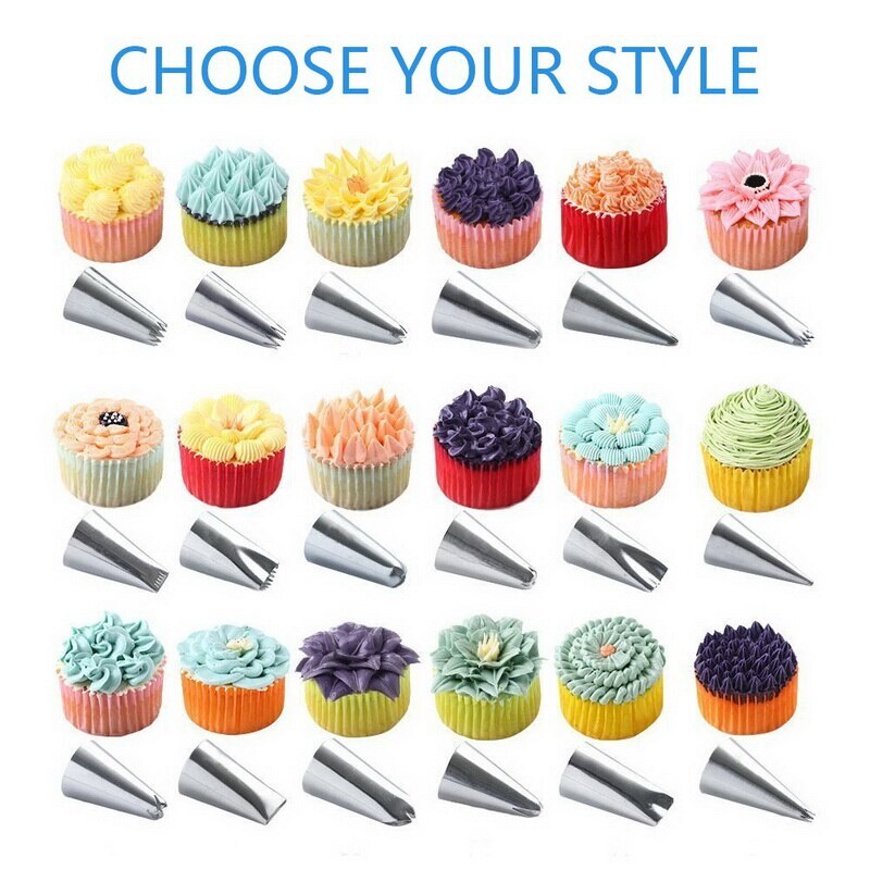 106pcs/set Cake Turntable Set Multifunction Cake Decorating Kit Pastry Tube Fondant Party Kitchen Dessert Baking Supplies