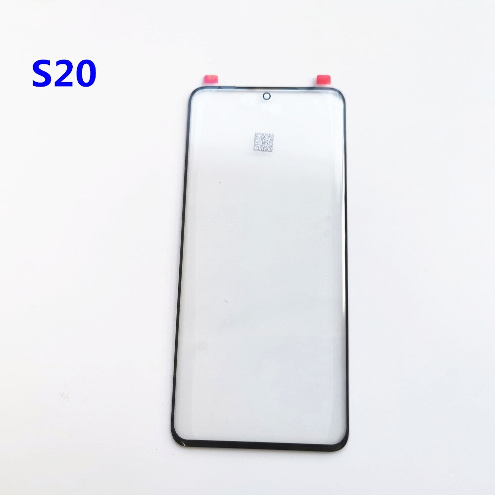 Lcd frente lente exterior para samsung galaxy s10 s10 plus 5g g975 s20 s20 + tela de toque vidro s10 5g g977 substituição quadro adesivo: S20