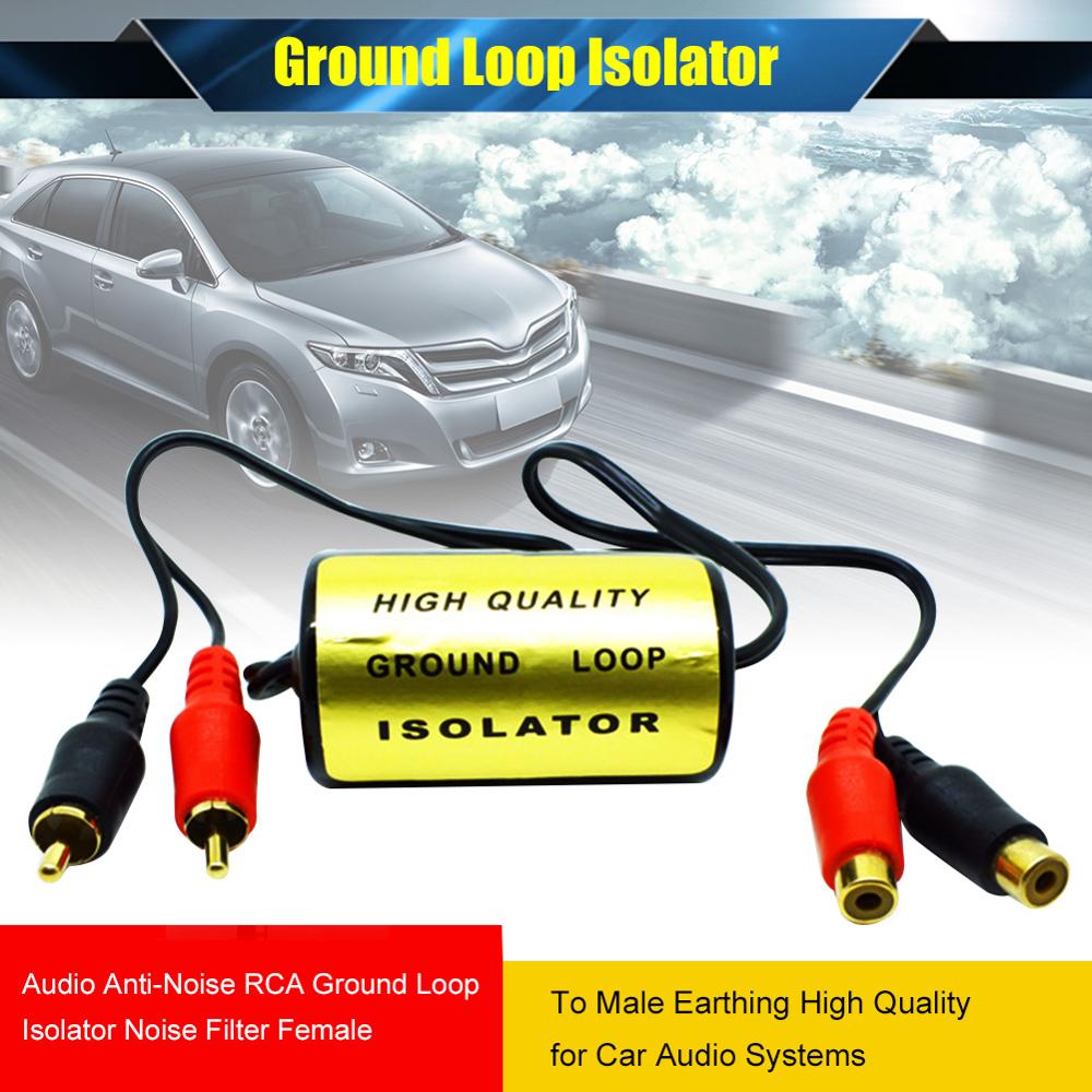 Audio Anti-Noise RCA Ground Loop Isolator Noise Filter Female To Male Earthing for Car Audio Systems Auto Products