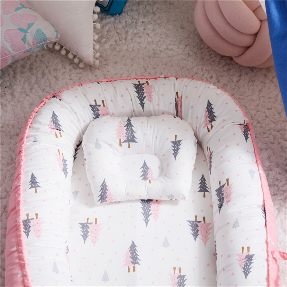Baby Crib Portable Newborns Bed Baby Bed Washable Cot Baby Nest Cotton Children's Bed Portable Crib Folding Bed for Newborns
