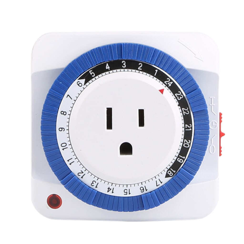 24Hour Mechanical Outlet Timer Home Appliace Interval Clock Wall Plate Small Appliances Electric Planned Timer US: d