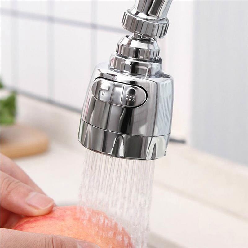 Tap Anti-Splash Nozzle Extender 360 Degree Swivel Water Saving Pressurized Faucet Sprayer Extension Device