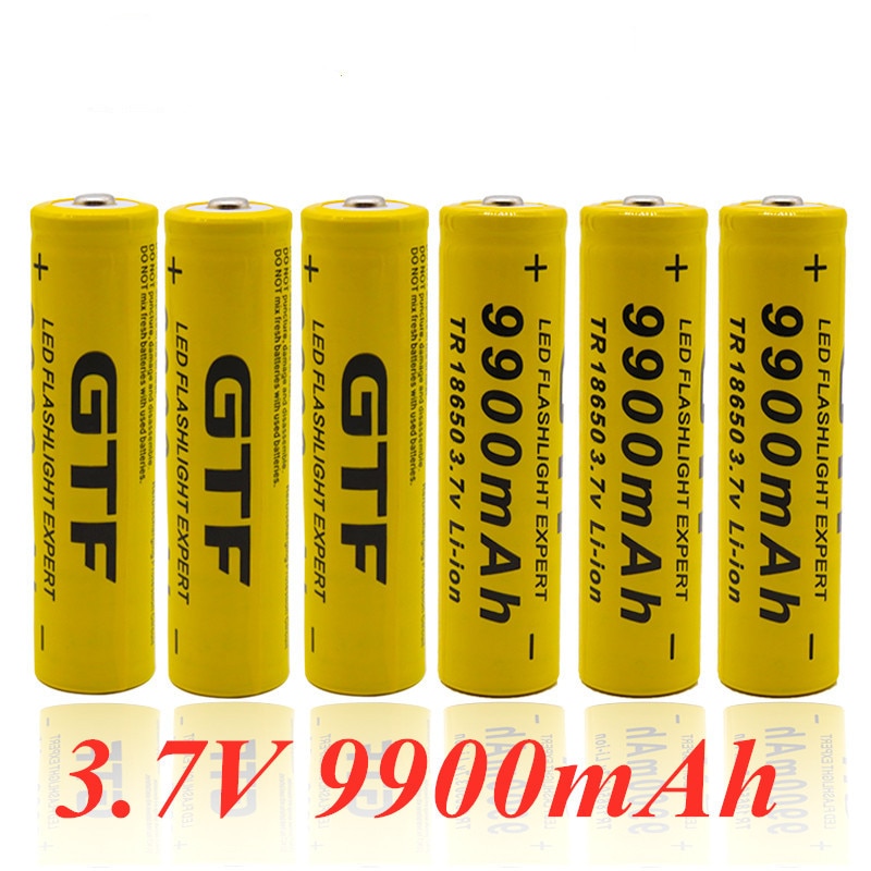 18650 Batterij 3.7V 9900Mah Oplaadbare Lithium-Ion Batterij Voor Led Zaklamp Batterijen