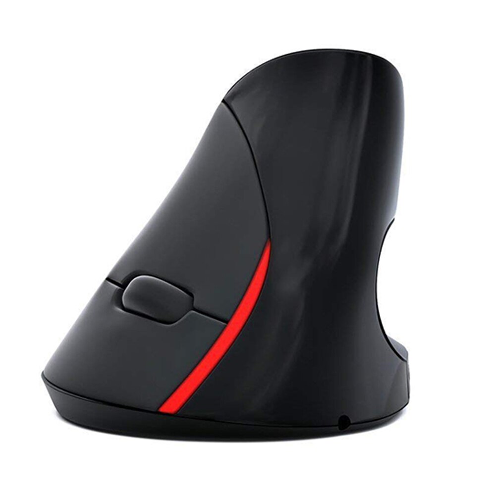2.4GHz 5 Buttones Rechargeable Battery Wireless Ergonomic Vertical Optical Mouse: black