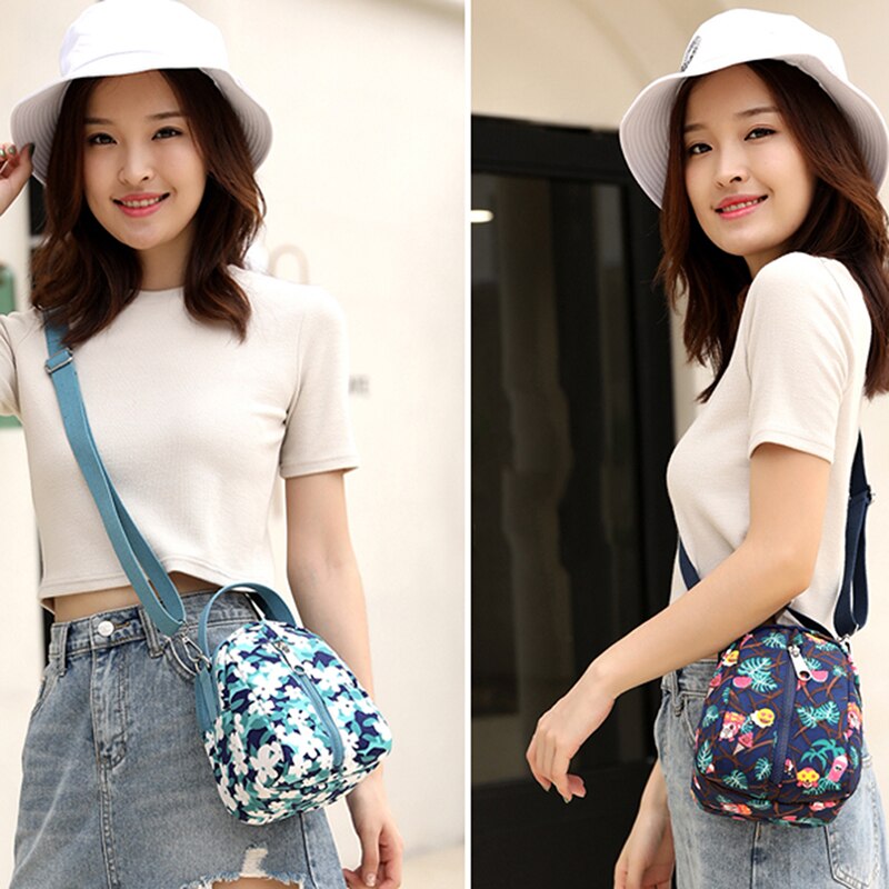 Práctico bolso portátil de viaje, bolso bandolera de para mujer, bolso de hombro estampado colorido exquisito para chicas jóvenes