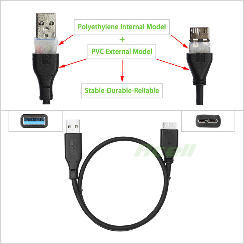 USB3.0 Micro-B Data Cable for SONY HD-B1 B2 HD-E1 E2 HD-SL1 SL2 HD-EG5 HD-S1A SP1 HD-PG5 HD-SG5 SL-BG1 BG2 External Hard Drive