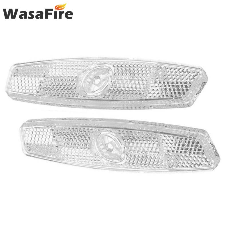 Reflector de radios para bicicleta, luz reflectante para llanta de rueda de bicicleta, luces de advertencia de seguridad nocturna, accesorios de ciclismo, 2 uds.