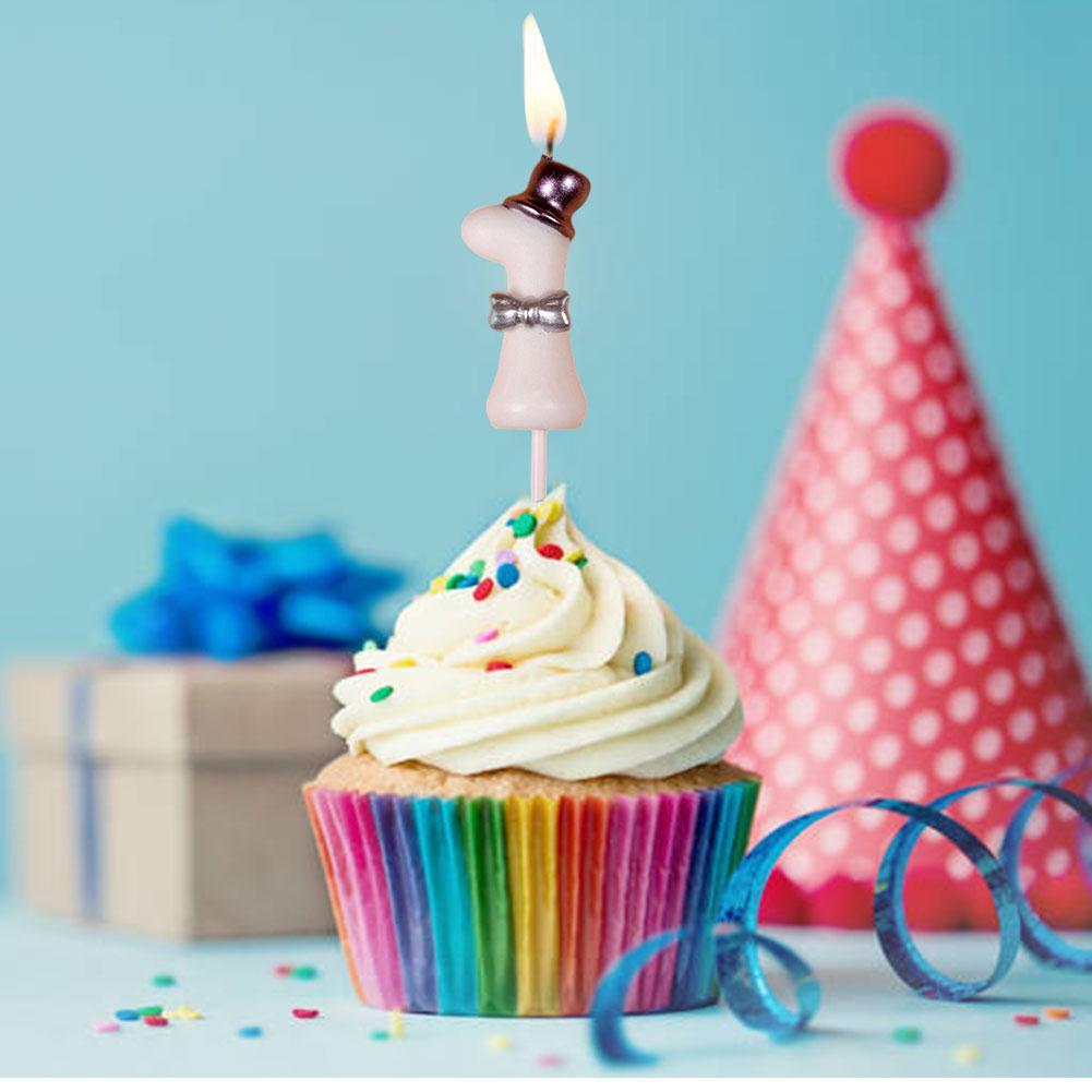 1pc Number 0-9 Birthday Candle Happy Cake S ForParty Crown Cake/ Kids Adult Wedding Decoration Tools
