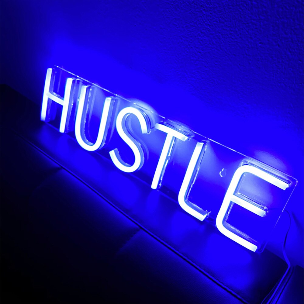 Sininen hustle neonkyltit uutuus valo suuret neon seinäkyltit kotistudioon pelihuoneen sisustus tyttöjen pubicocktaili valokyltti