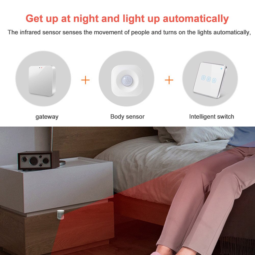 5m Range Modern Burglar Indoor Wireless Detector Smart App Alerts Infrared High Sensitive Remote Monitor PIR Motion Sensor Alarm