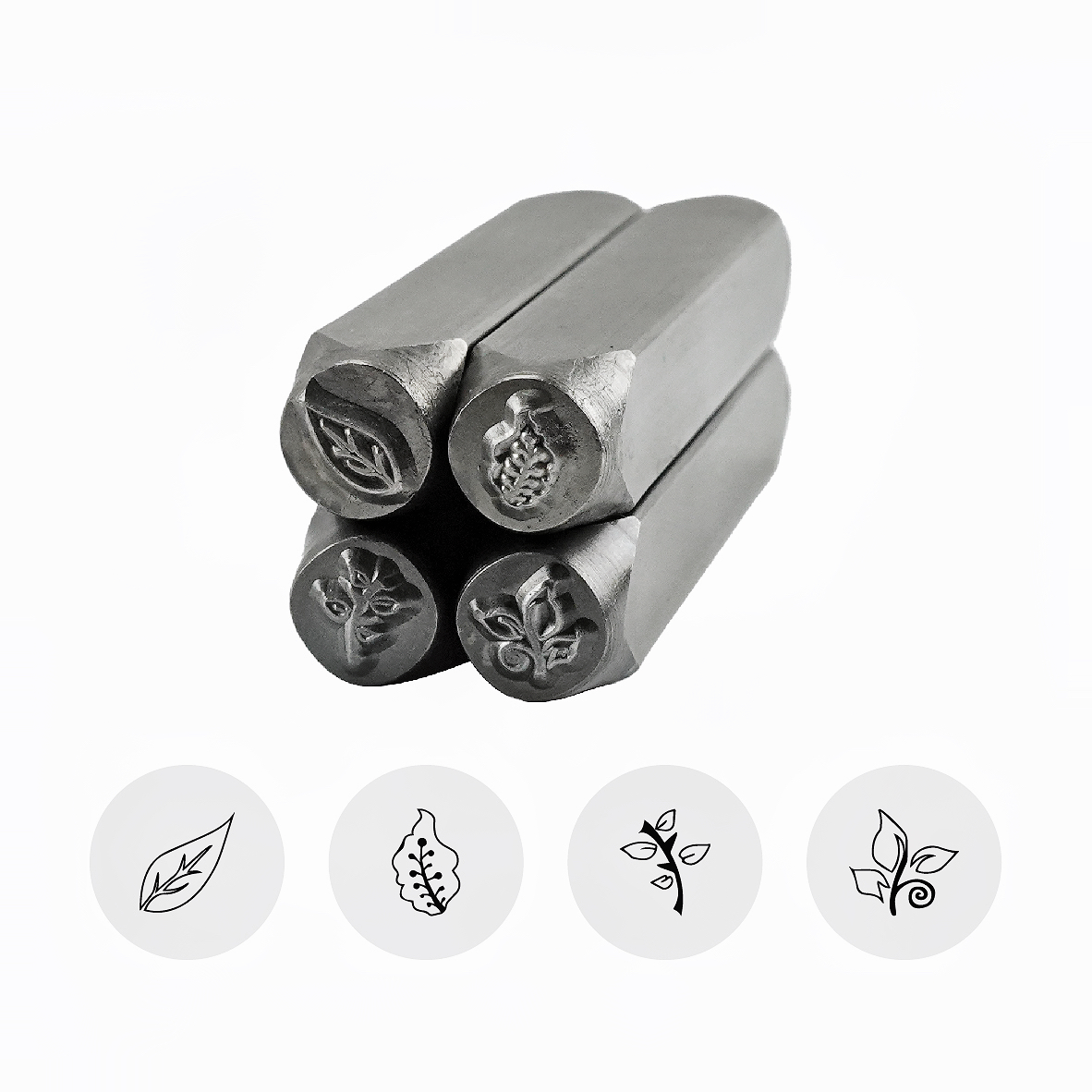 DIY Leaf Symbol Metal Stamps Symbol Metal Stamping Kit DIY Leather Stamps, Jewelry Stamping,1/4 (6mm)