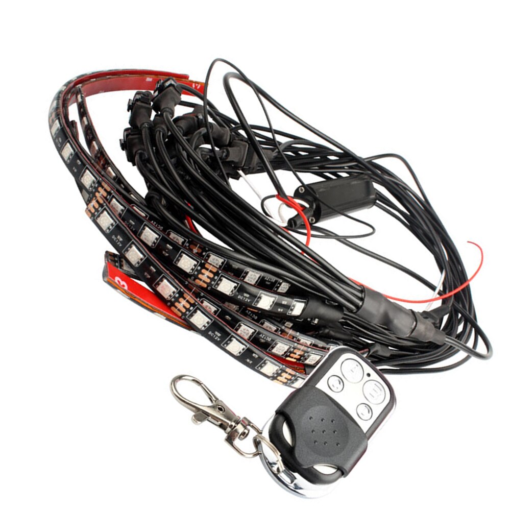 12pcs Motorcycle LED Light Kit Strips Remote+Voice Control Outdoor Anti-resistance Repairing Elements Underglow Lights